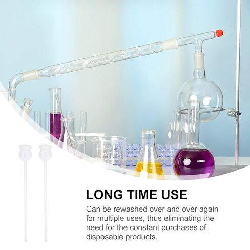 Operitacx 2pcs Glass Safety Long Neck Funnels for Scientific Experiments, Borosilicate Glass Lab Funnels for Carbon Dioxide Reduction and Chemical Transfer, School Laboratory Equipment in Saudi Arabia