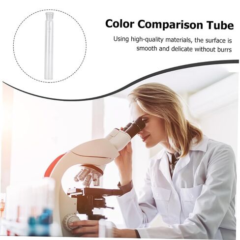 MAGICLULU Glass Colorimetric Tube Reusable Chemistry Experiment Tool for Schools and Laboratories Solid Glass with Smooth Surface for Accurate Color Comparison in Kuwait