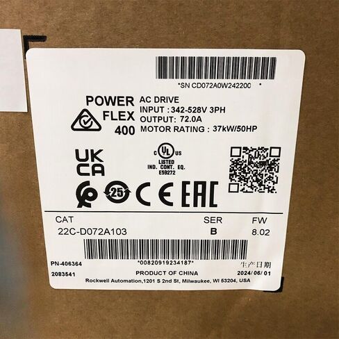 New 22C-D072A103 400 37kW (50HP) AC Drive Original 22CD072A103 in Kuwait