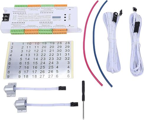 32 قناة استشعار الحركة LED جهاز التحكم في ضوء الدرج، ضوء الدرج المتسلسل التلقائي مع سرعة قابلة للتعديل، لمتجر المنزل مول in Kuwait