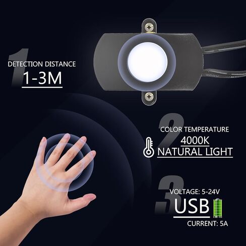 VICASKY 2pcs LED Motion Sensor Switch 5a 5v-24v Pir Light Sensor Controller for Indoor and Outdoor Use, Plastic and Metal Material, Energy Saving and Human Activity Detection in Kuwait