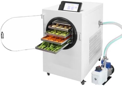 Commercial Freeze Dryer Machine, Low Temperature Vacuum Drying with Rotary Pump, Ideal for Preserving Food, Vegetables, Fruits, and Meat in Kuwait