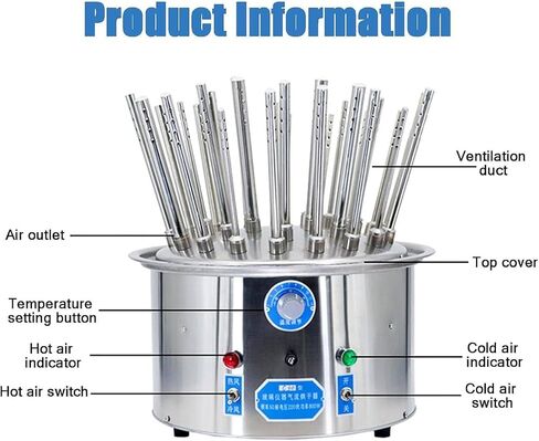 Lab Glassware Dryer, Electric Air Flow Dryer Desiccator, 40～120℃ Temperature Adjustment, Drying Time 8~10min, 30 Holes for Glass Test Tubes and Beakers in Kuwait