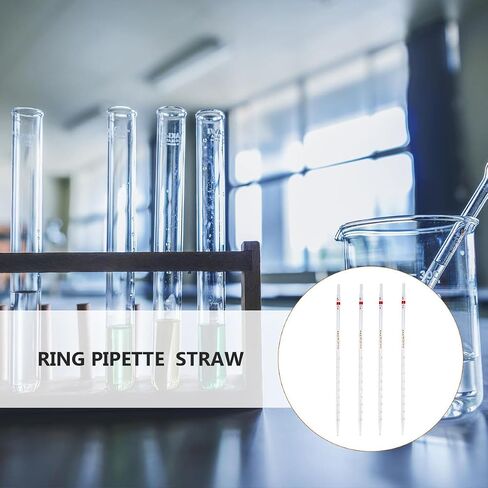 Alasum 4pcs 5ml Ring Glass Pipettes Measuring Graduated Laboratory Transfer Pipette Set for Chemical Experiments in Kuwait