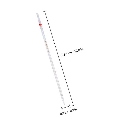4pcs 5ml Ring Graduated Glass Pipettes Measuring Straws for Laboratory Liquid Transfer and Chemical Experiments in Kuwait