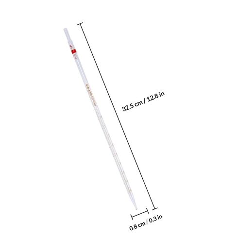 4pcs 5ml Glass Ring Measuring Pipettes Set for Laboratory Fluid Transfer, Scientific Experiment Liquid Handling Straws, Graduated Chemical Testing Pipettes in Kuwait