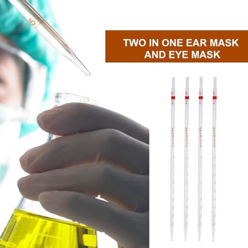 4pcs 5ml Glass Ring Measuring Pipettes Set for Laboratory Fluid Transfer, Scientific Experiment Liquid Handling Straws, Graduated Chemical Testing Pipettes in Kuwait