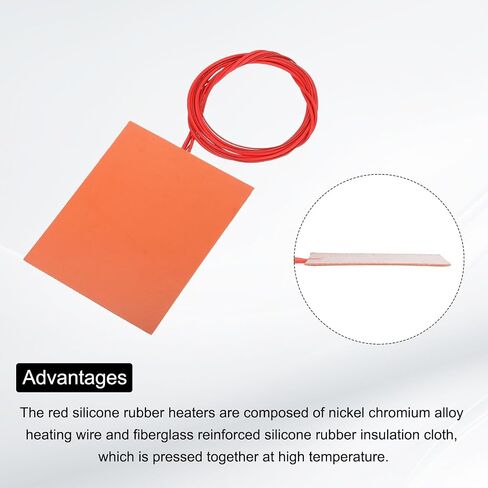 MECCANIXITY 2pcs Silicone Heating Pad, 120V 150W Heater Film Flexible Heating Plate 127mmx100mm Heater Mat for Constant Temperature in Kuwait