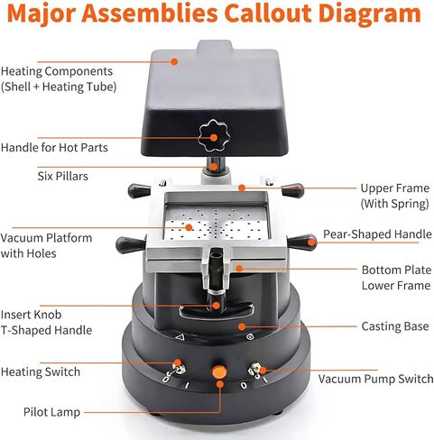 1200W Vacuum Forming Machine, Lab Thermoformer | Powerful 1200W heating system – quickly softens acrylic and thermoplastics for precise molding results. in Kuwait