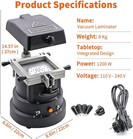 1200W Vacuum Forming Machine, Lab Thermoformer | Powerful 1200W heating system – quickly softens acrylic and thermoplastics for precise molding results. in Kuwait