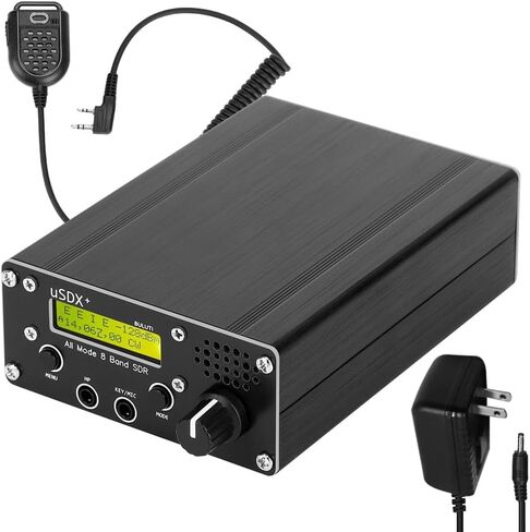 جهاز إرسال واستقبال SSB QRP واجهة BNC USDX جهاز إرسال واستقبال قصير الموجة عالي التردد 8 نطاقات SDR جميع الأوضاع قابس أمريكي in Kuwait