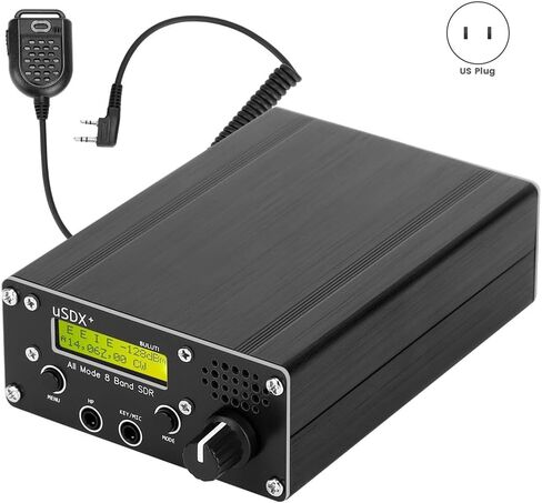 جهاز إرسال واستقبال SSB QRP واجهة BNC USDX جهاز إرسال واستقبال قصير الموجة عالي التردد 8 نطاقات SDR جميع الأوضاع قابس أمريكي in Kuwait