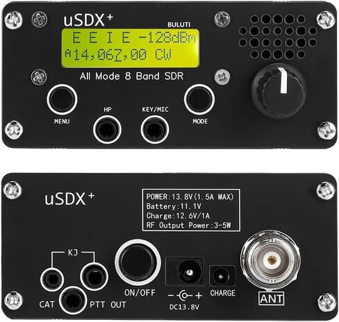 جهاز إرسال واستقبال SSB QRP واجهة BNC USDX جهاز إرسال واستقبال قصير الموجة عالي التردد 8 نطاقات SDR جميع الأوضاع قابس أمريكي in Kuwait