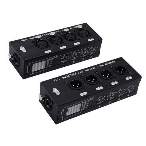KIMISS 4 قنوات متعددة موسع الكابلات 3 دبوس XLR رقمي متعدد EBU ذكر وأنثى إلى RJ45 Cat5 Cat6 موسع كابل إيثرنت le Extender4 قناة باستخدام إيثرنت قدم واحد 300 من in Kuwait