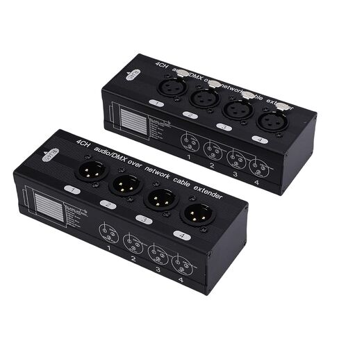 KIMISS 4 قنوات متعددة موسع الكابلات 3 دبوس XLR رقمي متعدد EBU ذكر وأنثى إلى RJ45 Cat5 Cat6 موسع كابل إيثرنت le Extender4 قناة باستخدام إيثرنت قدم واحد 300 من in Kuwait