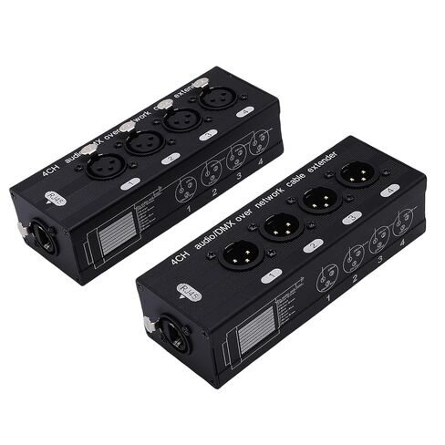 KIMISS 4 قنوات متعددة موسع الكابلات 3 دبوس XLR رقمي متعدد EBU ذكر وأنثى إلى RJ45 Cat5 Cat6 موسع كابل إيثرنت le Extender4 قناة باستخدام إيثرنت قدم واحد 300 من in Kuwait