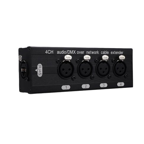 KIMISS 4 قنوات متعددة موسع الكابلات 3 دبوس XLR رقمي متعدد EBU ذكر وأنثى إلى RJ45 Cat5 Cat6 موسع كابل إيثرنت le Extender4 قناة باستخدام إيثرنت قدم واحد 300 من in Kuwait