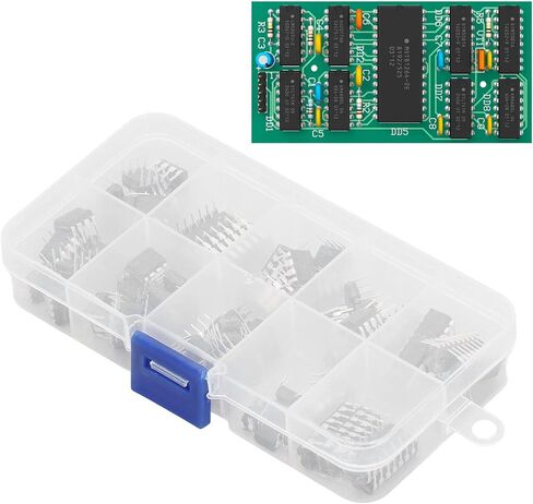 مجموعة شرائح IC، 85 قطعة 10 مواصفات مجموعة متنوعة من شرائح الدوائر المتكاملة لأعمال الدوائر المنزلية in Kuwait