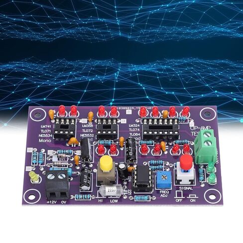 OP AMP Tester Board Precise Operational Amplifier Test Module for Single Double Quad DC12V T2 for Circuit Designers in Kuwait