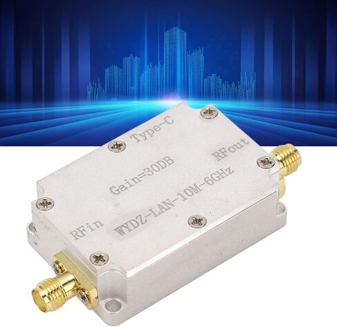 FTVOGUE RF WideBand Amplifier High Gain Low Noise LNA for Radio, Ultra Broad Bands 10M-6GHz with 30dB Gain, Stable Signal for Ham Radio and Communication Systems in Kuwait