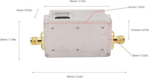 FTVOGUE RF WideBand Amplifier High Gain Low Noise LNA for Radio, Ultra Broad Bands 10M-6GHz with 30dB Gain, Stable Signal for Ham Radio and Communication Systems in Kuwait