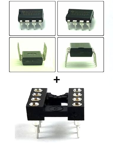 NE5532P NE5532 Dual Operational Amplifier & 8-Pin DIP Sockets with Machined Contact Pins Breadboard-Friendly (1 Pair) in Kuwait