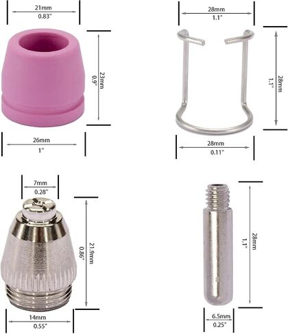 60 قطعة من مجموعة المواد الاستهلاكية لشعلة قطع البلازما لـ SG-55، AG-60، WSD-60 CUT50 60Amp in Kuwait