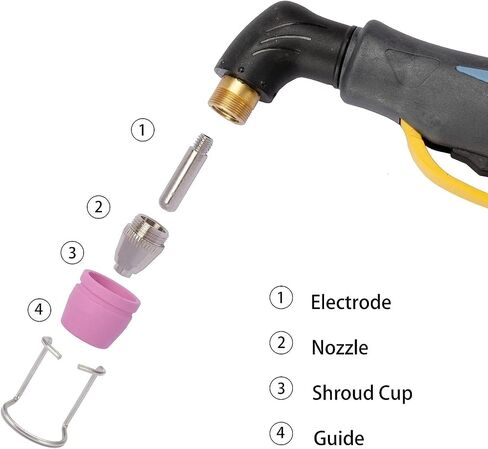 60 قطعة من مجموعة المواد الاستهلاكية لشعلة قطع البلازما لـ SG-55، AG-60، WSD-60 CUT50 60Amp in Kuwait