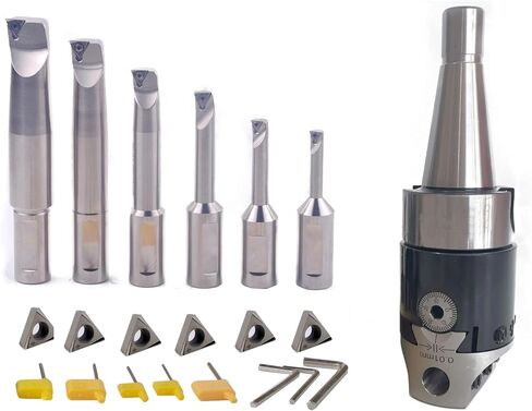 M16 NT40 BORING HEAD 2INCH PLUS 1/2 Boring Bar 6pcs Set (Inserts included) 1/2" -2" in Kuwait