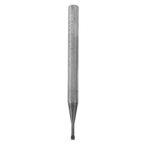 M2.5 x 0.45 Thread Size - Tungsten Steel Milling Cutter Thread Carving Bit for CNC Machining - 3 Tooth 60 Degree Cutting Bit with 4 mm Shank Diameter and 50 mm Total Length in Kuwait