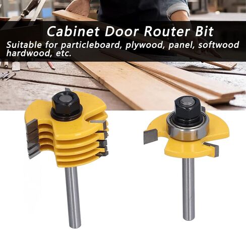 Mingzhe 3 Wing Slot Cutter Router Bit Set 1/4in Shank Adjustable 6 Cutting Width for Milling Machines Woodworking Projects in Kuwait