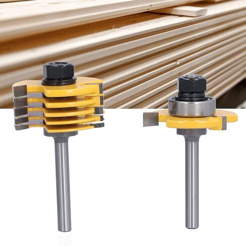 Mingzhe 3 Wing Slot Cutter Router Bit Set 1/4in Shank Adjustable 6 Cutting Width for Milling Machines Woodworking Projects in Kuwait