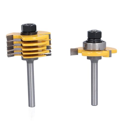 Mingzhe 3 Wing Slot Cutter Router Bit Set 1/4in Shank Adjustable 6 Cutting Width for Milling Machines Woodworking Projects in Kuwait