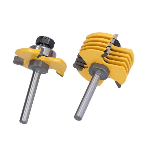 Mingzhe 3 Wing Slot Cutter Router Bit Set 1/4in Shank Adjustable 6 Cutting Width for Milling Machines Woodworking Projects in Kuwait