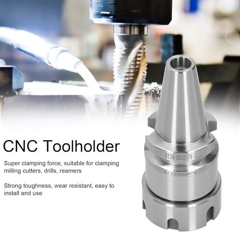 BT30 - ER32-70 ظرف طحن كوليت حامل أدوات CNC، ظرف طحن BT30 ER32 عالي الدقة لتصنيع مخرطة CNC، تشغيل 0.002 مم، 52–58 HRC فولاذ 20CrMnTi مقوى in Kuwait