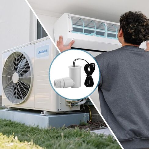 مفتاح تعويم على شكل SS2 L، مفتاح أمان مكثف التيار المتردد متوافق مع مفتاح T الآمن، محول 3/4 بوصة وسلك 6 أقدام، حماية من التدفق الزائد لوعاء تصريف HVAC in Kuwait