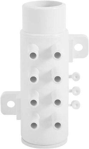 Pssopp 8 منفذ سباكة مشعب PVC فاصل مياه 11.2 × 6 × 5.5 سم مع 3 مقابس 35 مم موصل 5 مم منافذ للسبا حوض استحمام ساخن تدليك حوض الاستحمام حمام السباحة ملحقات السباكة in Kuwait