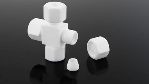 موصل متقاطع بأربعة اتجاهات من PTFE، تركيب أنبوب بقطر متساوٍ، قطعة واحدة بقطر 10 مم in Kuwait