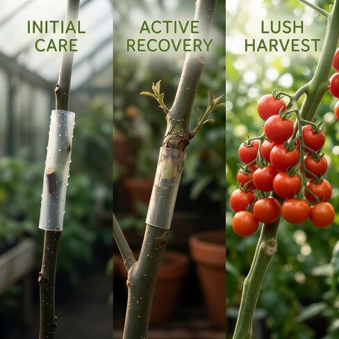 200 Pcs Silicone Grafting Sleeves, Translucent Flexible Plant Protection Tube for Fruit Tree Branches, Flower Grafting, Promoting Recovery and High Success Rate in Kuwait