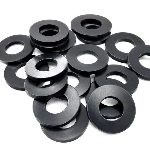 1/2" ID Rubber Flat Washers 1" OD x 1/8" Thick EPDM Weather-Resistant Gasket Spacers Seal Rings for Plumbing, Automotive Repair, Industrial Equipment 1/2 x 1 x 1/8 (12 Pack) in Saudi Arabia