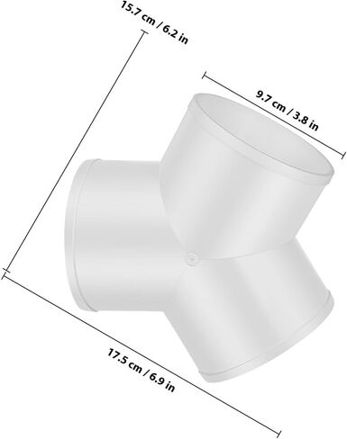 PVC Y Shape Dryer Vent Hose Connector Lightweight and Sturdy Tubing Splitter with Smooth Interior Surface for HVAC Ducting Applications in Kuwait
