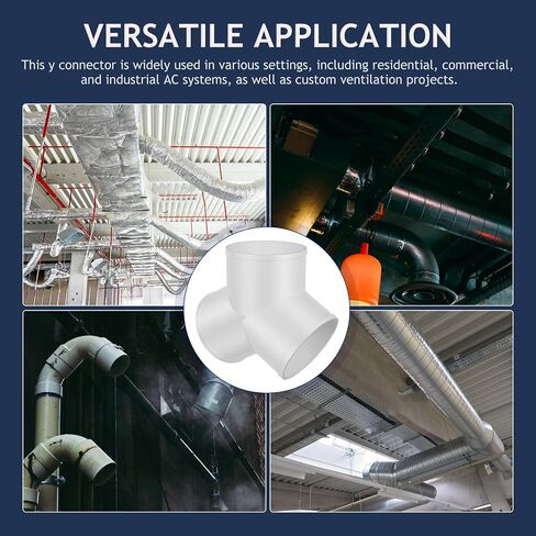 PVC Y Shape Dryer Vent Hose Connector Lightweight and Sturdy Tubing Splitter with Smooth Interior Surface for HVAC Ducting Applications in Kuwait