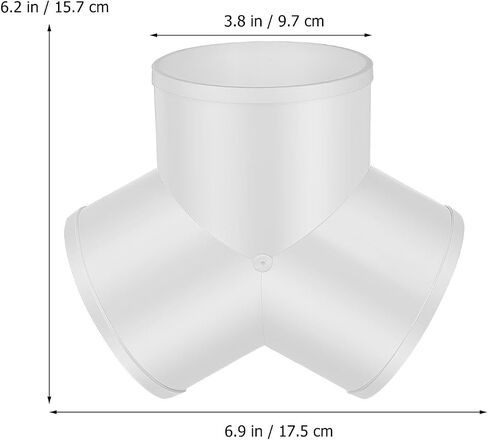 PVC Y Shape Dryer Vent Hose Connector Lightweight and Sturdy Tubing Splitter with Smooth Interior Surface for HVAC Ducting Applications in Kuwait