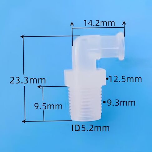 L نوع أنثى Luer مع ذكر ملولب 1/8G تركيب قفل Luer ملولب شفاف للأدوات البيوكيميائية/التحليلية المخبرية، آلات الغذاء ومعدات حوض السمك، درجة الغذاء PP 100 قطعة in Kuwait