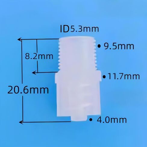 Threaded to Male Luer Fitting Luer Lock 1/8G Male Thread Adapter Connector Pipe Fittings for Fuel Gas Liquid PP Polypropylene Air 25 Pack in Kuwait