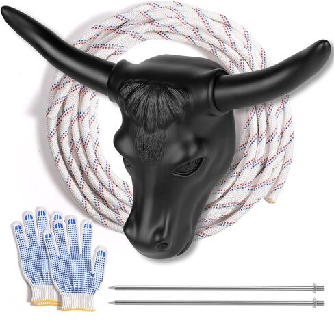Roping Dummy Calf Head Steer Practice Kit Two Pair of Detachable Horn with Lariat and Glove in Kuwait