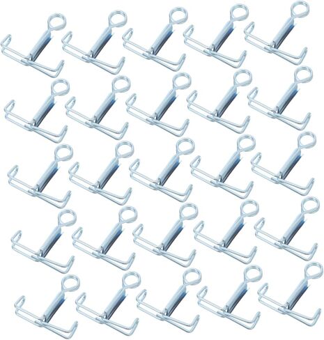 25pcs Stainless Steel Hose Clamps for Rubber Hoses with Tight Seal and Flow Regulation, Silver Spring Water Stop Clips for Industrial Labs and Experiments in Kuwait