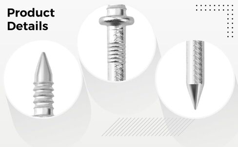 200 Pcs Skirting Board Nails, Double-Headed Thread Seamless Fasteners, 1.1 in Invisible Baseboard Wall Pins, Cold-Rolled Steel Dual-Head Expansion Screw Pins with 2 Installation Sleeves in Kuwait