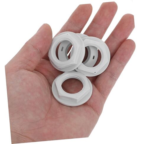 10pcs Plastic Float Valve Fixing Nut for Cistern and Float Valve, 1 Inch Pp Threaded Lock Nut with Universal Fitment and Leak Prevention, Suitable for Home and Industrial Use in Kuwait