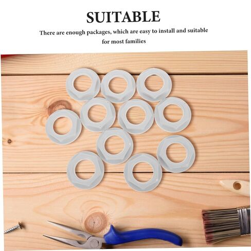 10pcs Plastic Float Valve Fixing Nut for Cistern and Float Valve, 1 Inch Pp Threaded Lock Nut with Universal Fitment and Leak Prevention, Suitable for Home and Industrial Use in Kuwait